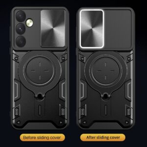 Forcell Samsung Galaxy A35 5G Sliding Camshield Magnetic Holder Θήκη Σκληρή - Black