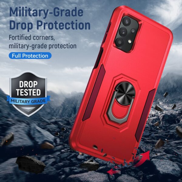 Forcell Samsung Galaxy A32 5G Pioneer Armor Holder Θήκη Σκληρή - Red
