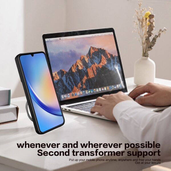 Forcell Samsung Galaxy A35 5G Sliding Camshield Magnetic Holder Θήκη Σκληρή - Black