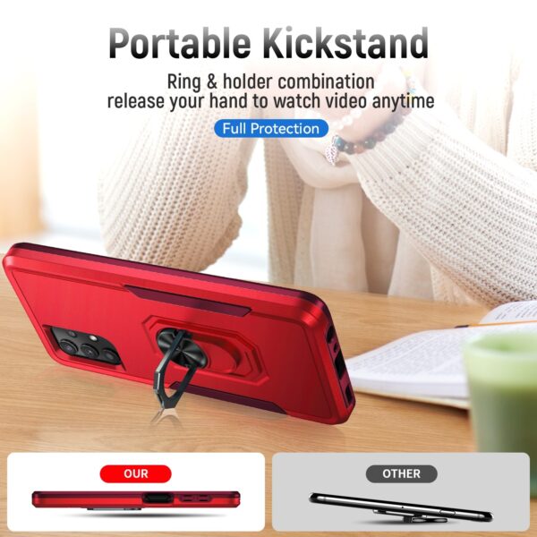 Forcell Samsung Galaxy A32 5G Pioneer Armor Holder Θήκη Σκληρή - Red