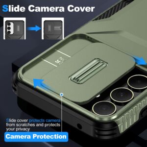 Forcell Samsung Galaxy A35 5G Sliding Camshield Θήκη Σκληρή - Green