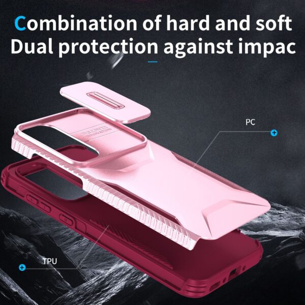 Forcell Samsung Galaxy A35 5G Sliding Camshield Θήκη Σκληρή - Pink