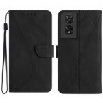 Tel1 TCL 40 NxtPaper 4G / TCL 50 SE Stitching Embossed Θήκη Βιβλίο - Black