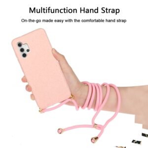 Forcell Samsung Galaxy A32 5G Wheat Straw Material Θήκη Σιλικόνης - Pink