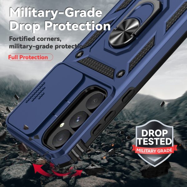 Forcell Samsung Galaxy A55 5G / A35 5G Sliding Camshield Holder Θήκη Σκληρή - Blue