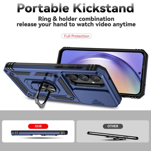 Forcell Samsung Galaxy A55 5G / A35 5G Sliding Camshield Holder Θήκη Σκληρή - Blue