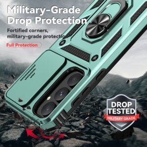 Forcell Samsung Galaxy A55 5G / A35 5G Sliding Camshield Holder Θήκη Σκληρή - Green