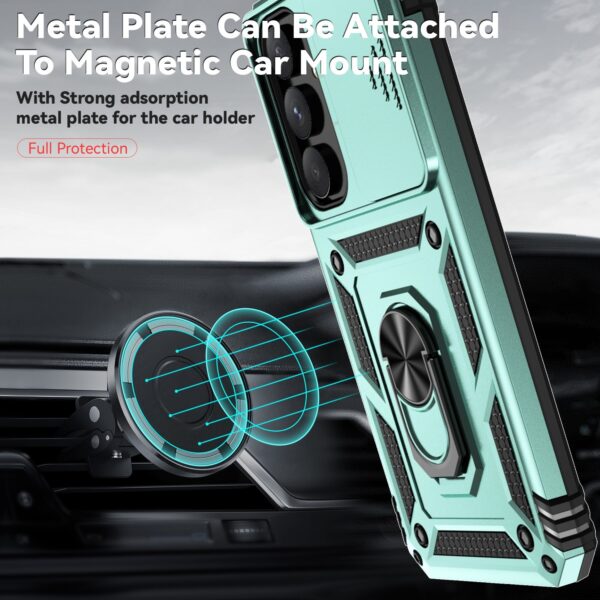 Forcell Samsung Galaxy A55 5G / A35 5G Sliding Camshield Holder Θήκη Σκληρή - Green