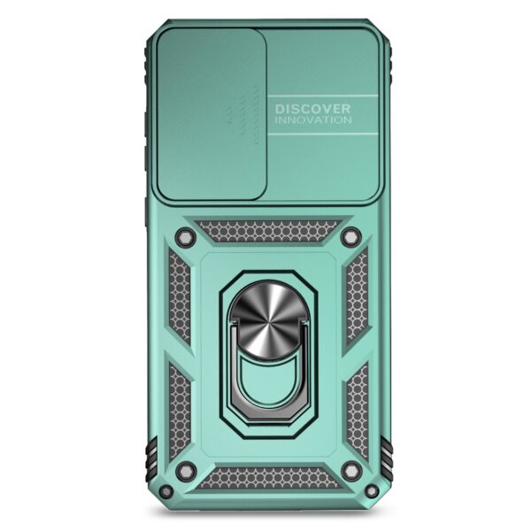 Forcell Samsung Galaxy A55 5G / A35 5G Sliding Camshield Holder Θήκη Σκληρή - Green