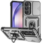 Forcell Samsung Galaxy A55 5G / A35 5G Sliding Camshield Holder Θήκη Σκληρή - Silver