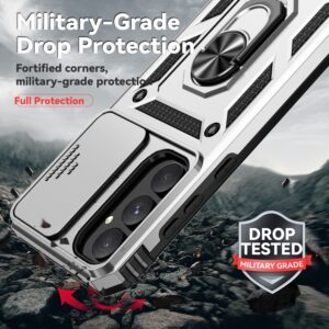 Forcell Samsung Galaxy A55 5G / A35 5G Sliding Camshield Holder Θήκη Σκληρή - Silver