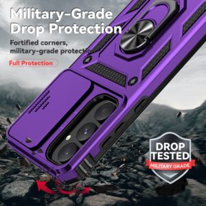 Forcell Samsung Galaxy A55 5G / A35 5G Sliding Camshield Holder Θήκη Σκληρή - Purple