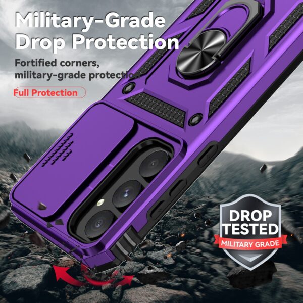 Forcell Samsung Galaxy A55 5G / A35 5G Sliding Camshield Holder Θήκη Σκληρή - Purple