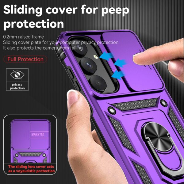 Forcell Samsung Galaxy A55 5G / A35 5G Sliding Camshield Holder Θήκη Σκληρή - Purple