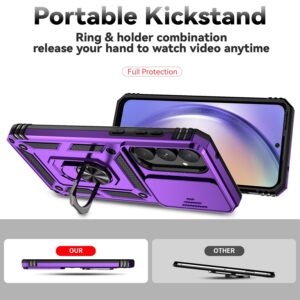 Forcell Samsung Galaxy A55 5G / A35 5G Sliding Camshield Holder Θήκη Σκληρή - Purple