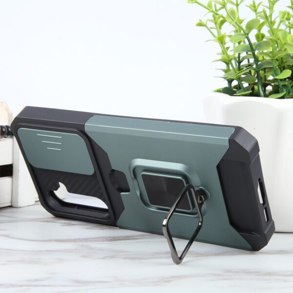 Forcell Samsung Galaxy A55 5G Camera Shield & Stand Θήκη Σκληρή - Green