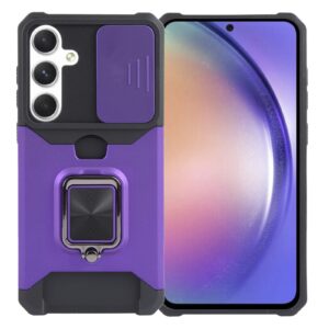Forcell Samsung Galaxy A55 5G Camera Shield & Stand Θήκη Σκληρή - Purple
