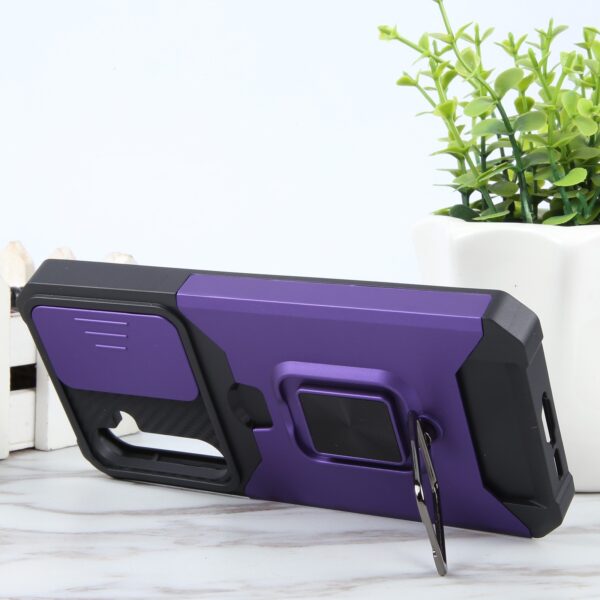 Forcell Samsung Galaxy A55 5G Camera Shield & Stand Θήκη Σκληρή - Purple