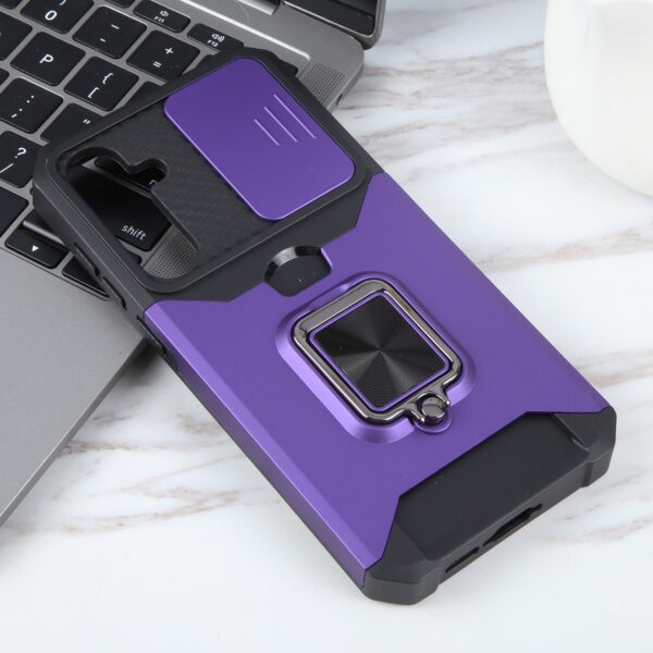 Forcell Samsung Galaxy A55 5G Camera Shield & Stand Θήκη Σκληρή - Purple