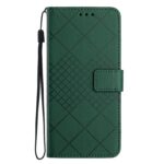 Tel1 Samsung Galaxy A55 5G Rhombic Grid Texture Θήκη Βιβλίο - Green