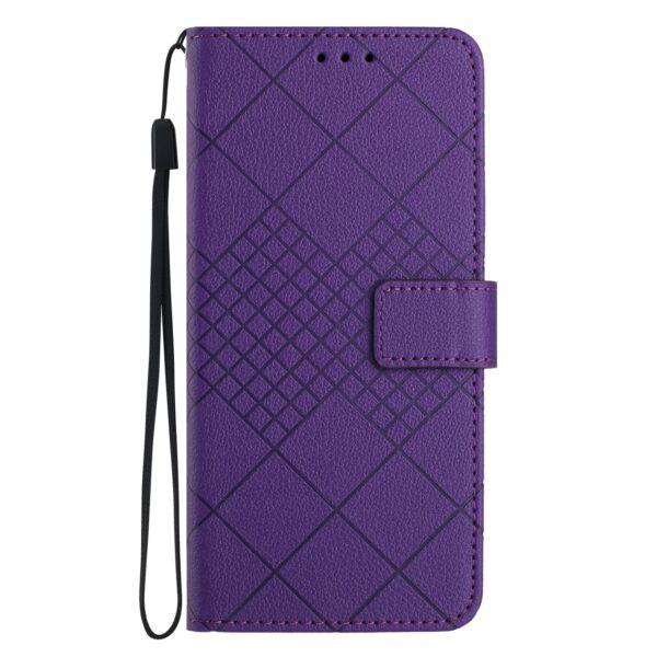 Tel1 Samsung Galaxy A53 5G Rhombic Grid Texture Θήκη Βιβλίο - Purple