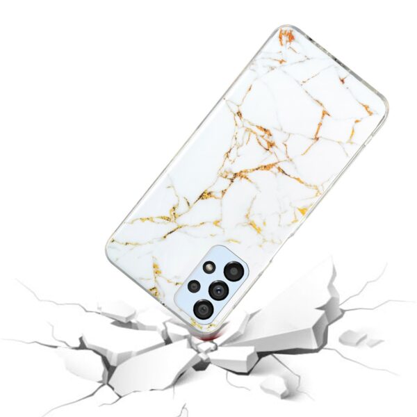 Forcell Samsung Galaxy A53 5G Marble Pattern Θήκη Σκληρή - White