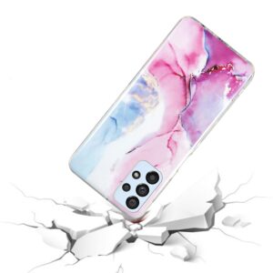 Forcell Samsung Galaxy A53 5G Marble Pattern Θήκη Σκληρή - Pink Blue