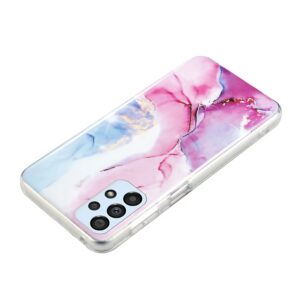 Forcell Samsung Galaxy A53 5G Marble Pattern Θήκη Σκληρή - Pink Blue