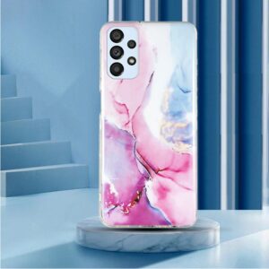 Forcell Samsung Galaxy A53 5G Marble Pattern Θήκη Σκληρή - Pink Blue