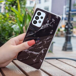 Forcell Samsung Galaxy A53 5G Marble Pattern Θήκη Σκληρή - Black