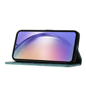 Tel1 Samsung Galaxy A54 5G Butterfly Cat Embossed Θήκη Βιβλίο - Blue