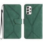Tel1 Samsung Galaxy A53 5G Stitching Embossed Θήκη Βιβλίο - Green