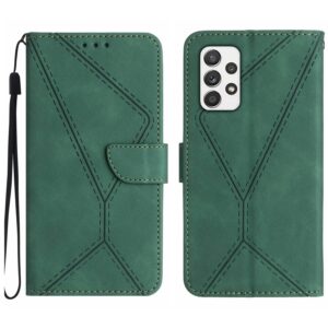 Tel1 Samsung Galaxy A53 5G Stitching Embossed Θήκη Βιβλίο - Green
