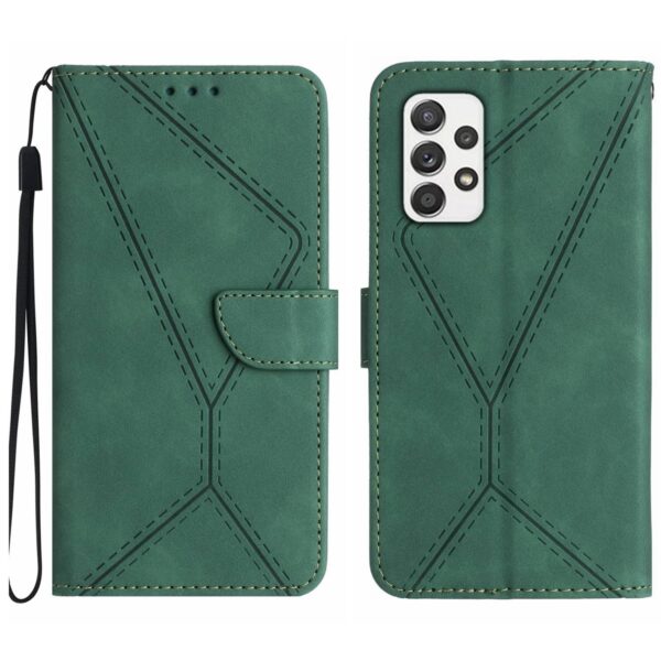Tel1 Samsung Galaxy A53 5G Stitching Embossed Θήκη Βιβλίο - Green Tel1 Samsung Galaxy A53 5G Stitching Embossed Θήκη Βιβλίο - Green