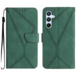Tel1 Samsung Galaxy A54 5G Stitching Embossed Θήκη Βιβλίο - Green