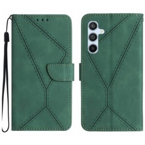 Tel1 Samsung Galaxy A54 5G Stitching Embossed Θήκη Βιβλίο - Green