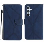 Tel1 Samsung Galaxy A54 5G Stitching Embossed Θήκη Βιβλίο - Blue