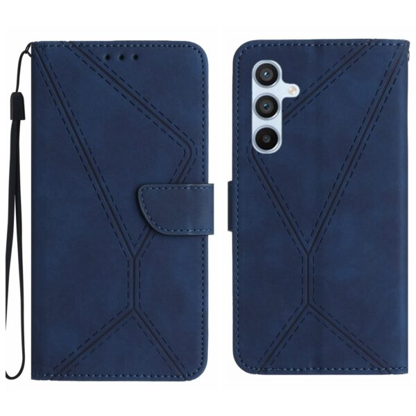 Tel1 Samsung Galaxy A54 5G Stitching Embossed Θήκη Βιβλίο - Blue