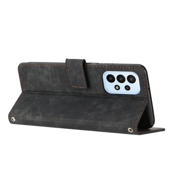 Tel1 Samsung Galaxy A53 5G Skin Feel Stripe Pattern Θήκη Βιβλίο - Black