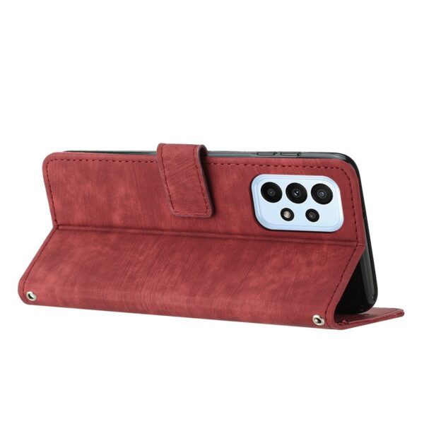 Tel1 Samsung Galaxy A53 5G Skin Feel Stripe Pattern Θήκη Βιβλίο - Red