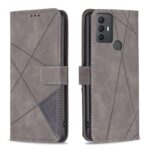 Binfen Color TCL 306 / 305 / 30 SE / 30 E Magnetic Buckle Rhombus Θήκη Βιβλίο - Grey