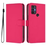 Tel1 TCL 306 / 305 / 30 SE / 30 E Skin Feel Solid Color Θήκη Βιβλίο - Rose Red