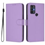 Tel1 TCL 306 / 305 / 30 SE / 30 E Skin Feel Solid Color Θήκη Βιβλίο - Purple