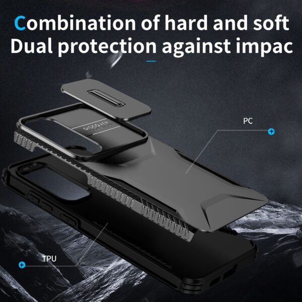 Forcell Samsung Galaxy S24 5G / S25 5G Sliding Camshield Θήκη Σκληρή - Black