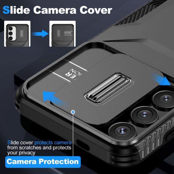 Forcell Samsung Galaxy S24 5G / S25 5G Sliding Camshield Θήκη Σκληρή - Black