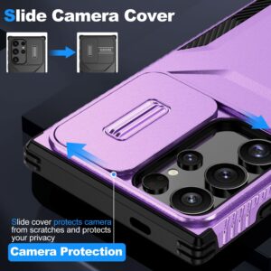 Forcell Samsung Galaxy S24 Ultra 5G Sliding Camshield Θήκη Σκληρή - Purple