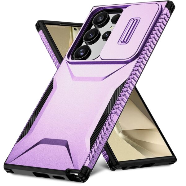 Forcell Samsung Galaxy S24 Ultra 5G Sliding Camshield Θήκη Σκληρή - Purple