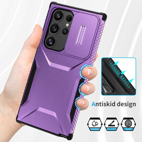 Forcell Samsung Galaxy S24 Ultra 5G Sliding Camshield Θήκη Σκληρή - Purple