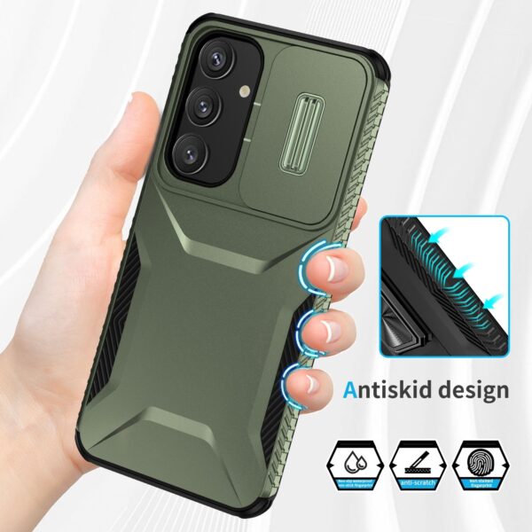 Forcell Samsung Galaxy S24 Plus 5G / S25 Plus 5G Sliding Camshield Θήκη Σκληρή - Alpine Green