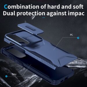 Forcell Samsung Galaxy S24 Plus 5G / S25 Plus 5G Sliding Camshield Θήκη Σκληρή - Blue